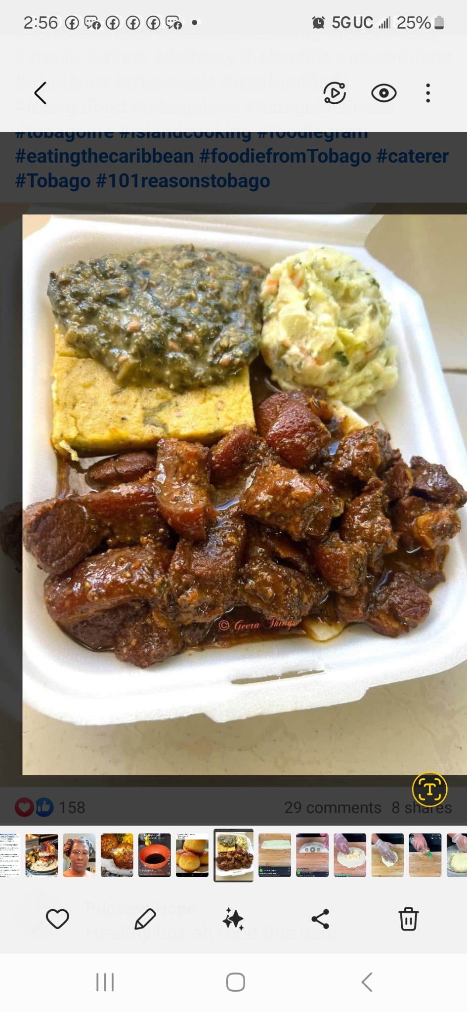 Caribbean meat plate with callaloo and sides